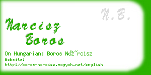 narcisz boros business card